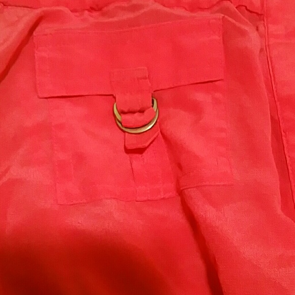 Bebe  100% silk coral sexy strapless top - Picture 2 of 4